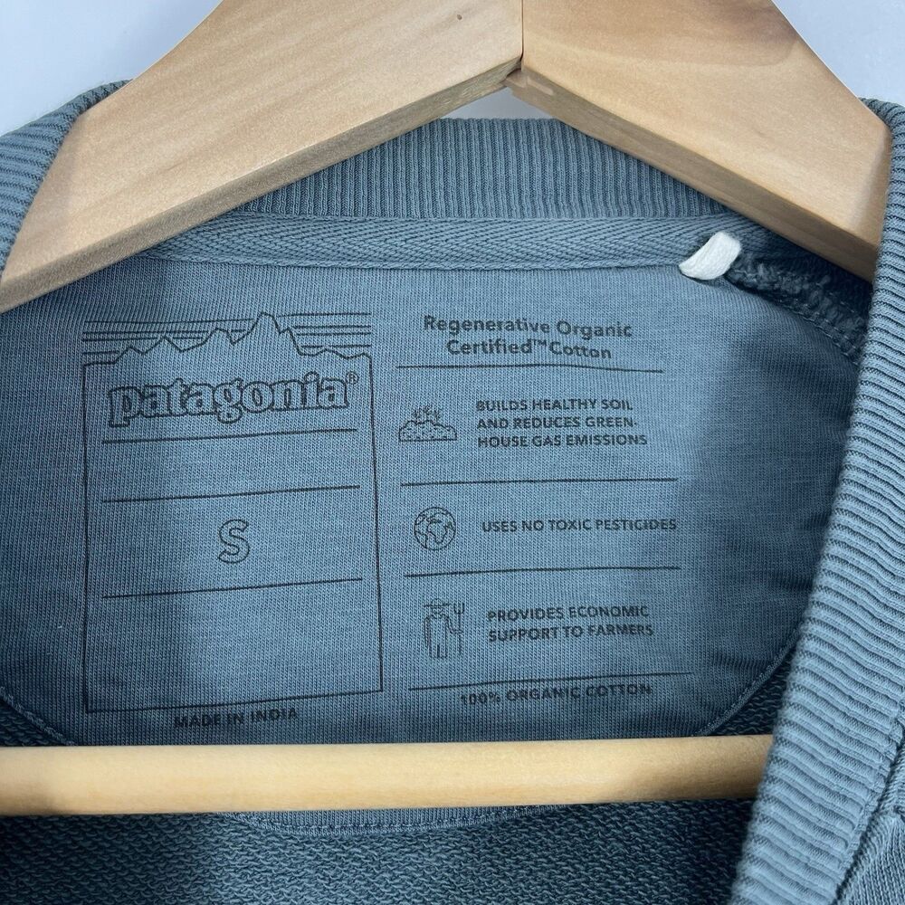 Patagonia Sweatshirt Size Small Womens Green Regenerative Organic Cotton Top - Picture 5 of 9